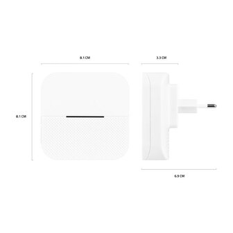 Deurbel voor Hombli systeem met 21 beltonen en maximaal 300 meter bereik