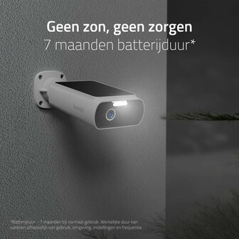 Camera voor buiten met zonnepaneel wifi 24 ghz schijnwerper sirene en 2K kleurbeeldsensor