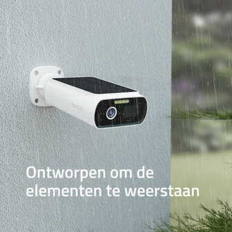 Camera voor buiten met zonnepaneel wifi 24 ghz schijnwerper sirene en 2K kleurbeeldsensor
