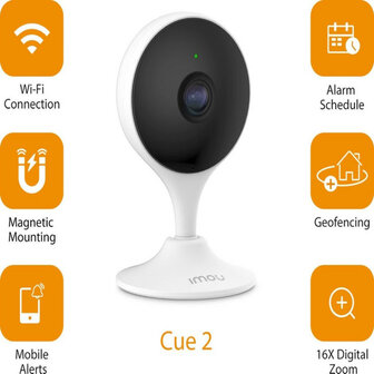 IP camera voor binnen met 2.4 GHz WiFi bewegings en geluidsdetectie en tweeweg spraakfunctie