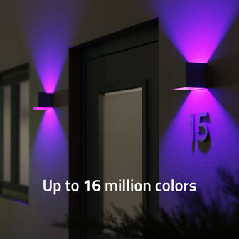 Outdoor wandverlichting voor buiten met Bluetooth bediening verstelbare lichtbundel