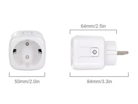 Slimme WiFi Stekker voor huishoudelijke apparaten met 16 ampere capaciteit en energiemetering