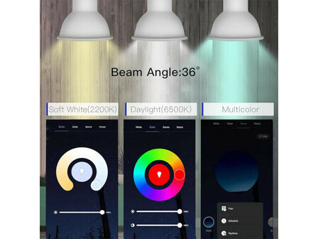 Slimme WiFi spotlight GU10 voor verlichting met RGB en CCT dimbaar licht