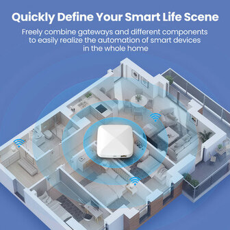 Gateway voor smart home met bekabelde verbinding en ondersteuning ZigBee Matter