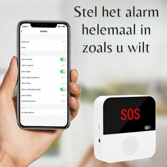 SOS-Alarm-Set inklusive wei&szlig;er Uhr f&uuml;r Senioren (inkl. externem Display)