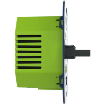 Smart rotary dimmer voor Zigbee systemen met dubbele kanaalbediening en inbouw montage kunststof blauw geschikt voor led en halogeen lampen