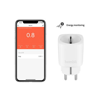 Smart tussenstekker voor binnen met wifi bediening en stroomverbruik meten