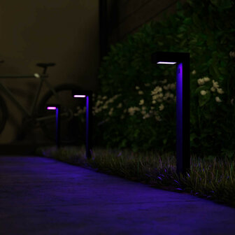 Outdoor pad verlichting starterkit voor tuin met Bluetooth bediening laagvoltage veiligheid en aluminium behuizing