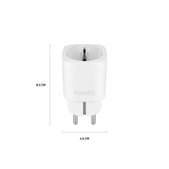 Smart tussenstekker voor binnen met wifi bediening en stroomverbruik meten wit kunststof multi pack drie stuks
