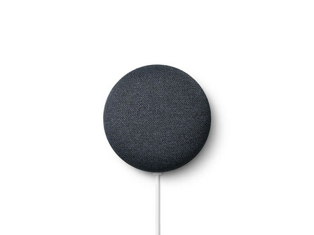 Slimme speaker voor smart home bediening met Google Home en draadloos wifi 24 gigahertz zwart kunststof compact formaat