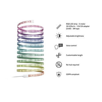 Smart ledstrip voor binnen en buiten met wifi bediening en waterdichte IP67 bescherming