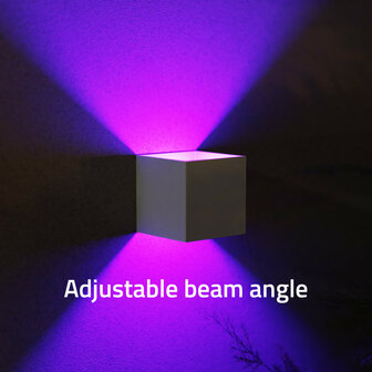 Outdoor wandverlichting voor buiten met bluetooth bediening verstelbare lichtbundel