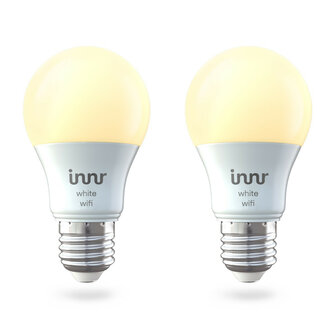 Slimme WiFi lamp voor binnenverlichting met grote E27 fitting warm wit licht en dimbaar 2 stuks