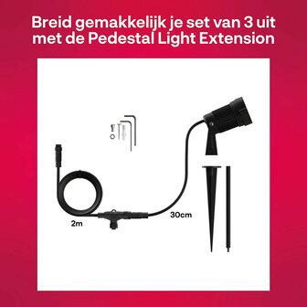 Buitenspot uitbreiding voor Innr OSL 132 C systeem met laagspanning en Zigbee communicatie