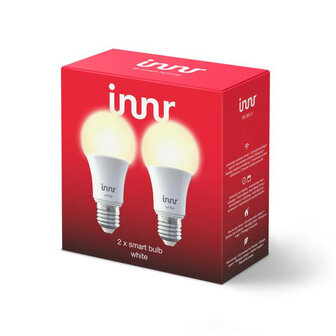 Ledlamp voor slimme verlichting met grote E27 fitting dimbaar warm wit licht in duo pack