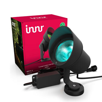 Spot voor buiten met Zigbee 3 aansluiting en 680 lumen lichtsterkte vaste fitting IP65 bescherming