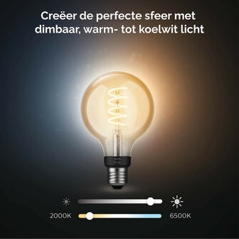 Globe lamp voor slimme verlichting met Zigbee Bluetooth en instelbaar warm tot daglicht wit licht