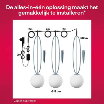 Outdoor globes voor tuin en balkon met Philips Hue systeem en kleurverlichting