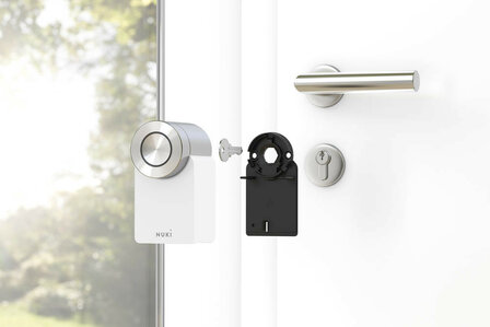 Smart slot voor deurbeveiliging met wifi bluetooth en oplaadbare batterij wit