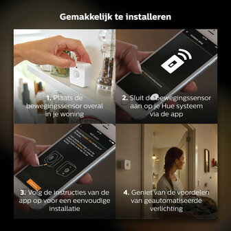 Bewegingssensor voor slimme verlichting met Zigbee 3 0 draadloze communicatie en daglichtsensor geschikt voor Philips Hue platform wit kunststof