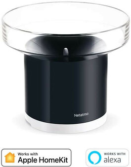 Regenmeter voor tuin met Netatmo systeem en automatische regenmeting in millimeter per uur met app integratie en draadloze communicatie