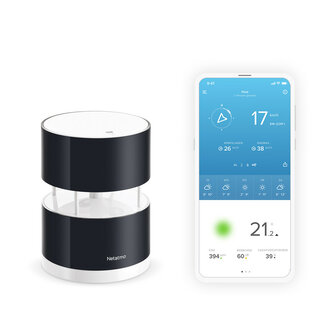 Windmeter voor gebruik met Netatmo Slim Weerstation met windbereik tot 160 KM per uur