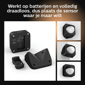 Bewegingssensor voor buitengebruik met Zigbee 3 0 communicatie en IP54 weerbestendig ontwerp voor Philips Hue systeem