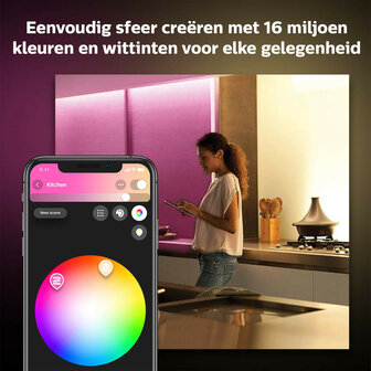 Ledstrip voor verlichting met Zigbee Bluetooth bediening en koppelstuk kleur Philips Hue 1 meter