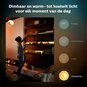 Ledstrip voor verlichting met Zigbee Bluetooth bediening en koppelstuk kleur Philips Hue 1 meter
