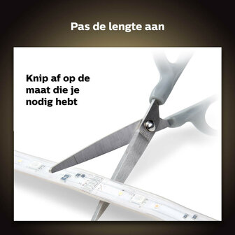 Ledstrip voor verlichting met Zigbee Bluetooth bediening en koppelstuk kleur Philips Hue 1 meter