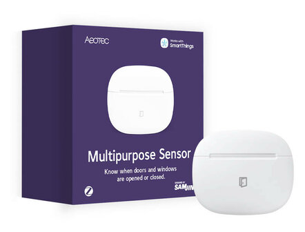 Sensor voor deuren en ramen met Zigbee 3 0 en SmartThings integratie detectie open dicht snelheid en trillingen wit kunststof batterijgevoed