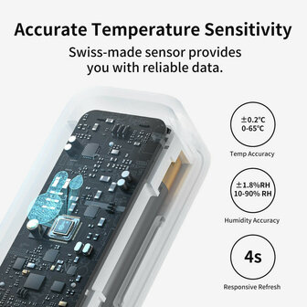 Switchbot slimme therm hygrometer voor binnen en buiten met hub 3 pack voor temperatuur en vochtigheidsmeting