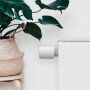 Slimme radiator thermostaat voor verwarming met draadloze verbinding en temperatuurregeling via Tado app en spraakassistenten wit kunststof