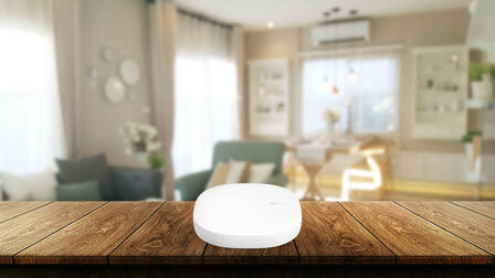 Smart Home Hub voor Samsung SmartThings met Zigbee en Zwave connectiviteit bedraad en draadloos maximaal 100 apparaten wit kunststof