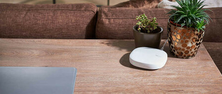 Smart Home Hub voor Samsung SmartThings met Zigbee en Zwave connectiviteit bedraad en draadloos maximaal 100 apparaten wit kunststof