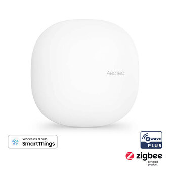 Smart Home Hub voor Samsung SmartThings met Zigbee en Zwave connectiviteit bedraad en draadloos maximaal 100 apparaten wit kunststof