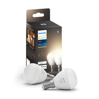 Kogellamp voor slimme verlichting met E14 fitting warm wit licht dimbaar Bluetooth Zigbee 3.0 per 2 stuks kunststof