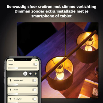 Kaarslamp voor binnenverlichting met Zigbee en Bluetooth dimbaar warm wit licht E14 fitting plastic