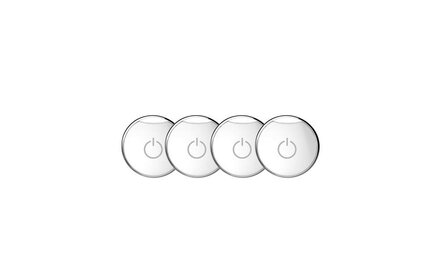 Sleutelhanger voor bediening Bold Smart Lock met Bluetooth 5 en eenvoudige installatie set van vier wit kunststof