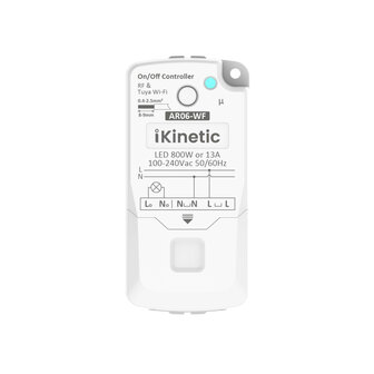 Draadloze wandschakelaar voor verlichting met 3-voudige aan uit functie en batterij