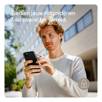 Rolgordijnmotor voor retrofit montage met Bluetooth bediening en app integratie wit plastic