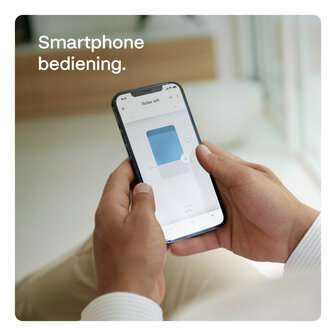 Rolgordijnmotor voor retrofit montage met Bluetooth bediening en app integratie wit plastic