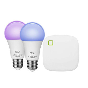 Starterset slimme verlichting binnen met Zigbee 3 0 Bridge en E27 RGB lampen
