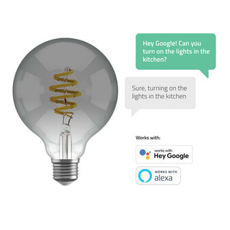 Smart lamp voor woonruimtes met wifi bediening filament technologie zonder hub