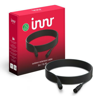 Outdoor verlengkabel voor Innr buitenverlichting met vijf meter lengte geschikt voor spots en ledstrips compatible met Philips Hue