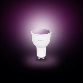 Smart spot voor binnenverlichting met wifi bediening en kleurinstelling in GU10 fitting