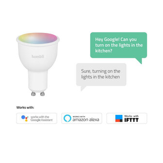 Smart spot voor binnenverlichting met wifi bediening en kleurinstelling in GU10 fitting