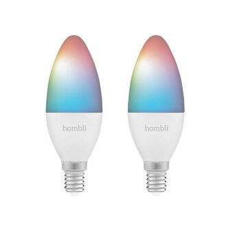 Smart lamp voor verlichting met wifi bediening en kleurinstelling kleine fitting E14 Hombli