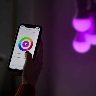 Smart lamp voor verlichting met wifi bediening en kleurinstelling kleine fitting E14 Hombli