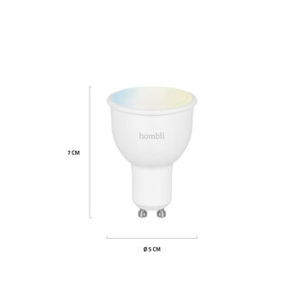 Smart spot voor binnenverlichting met wifi bediening en tunable wit licht gu10 fitting